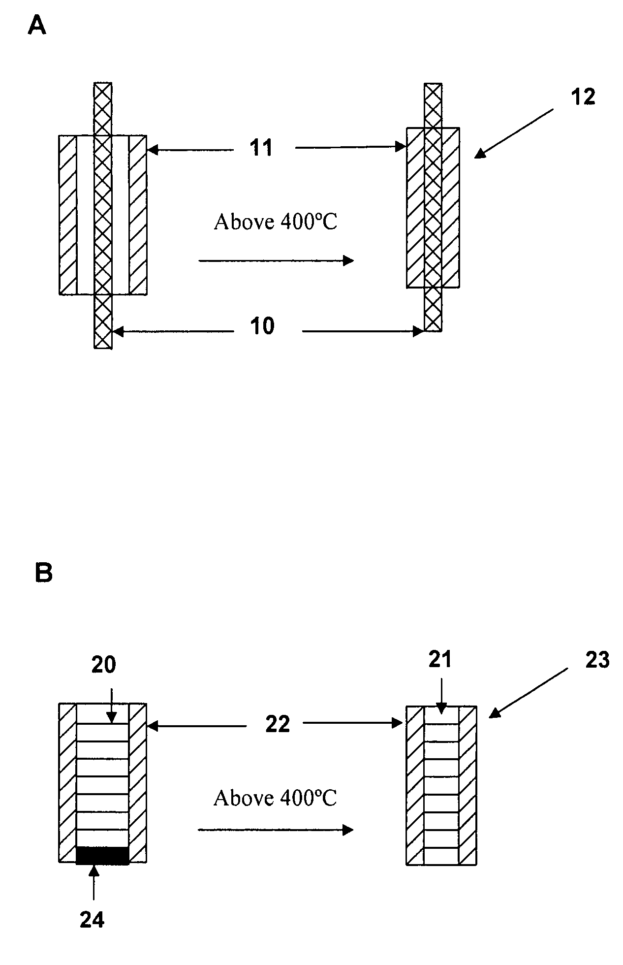 Methods and devices using a shrinkable support for porous monolithic materials