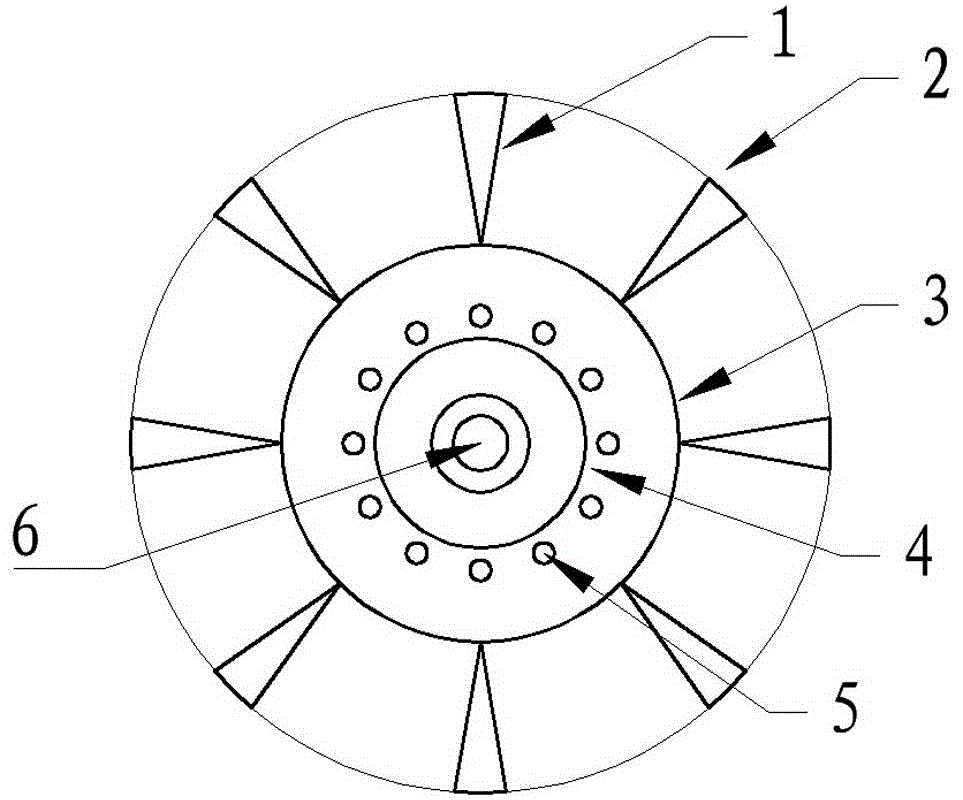 Dirt retention prevention draught fan impeller with wedge-shaped blades and disk-shaped back plate