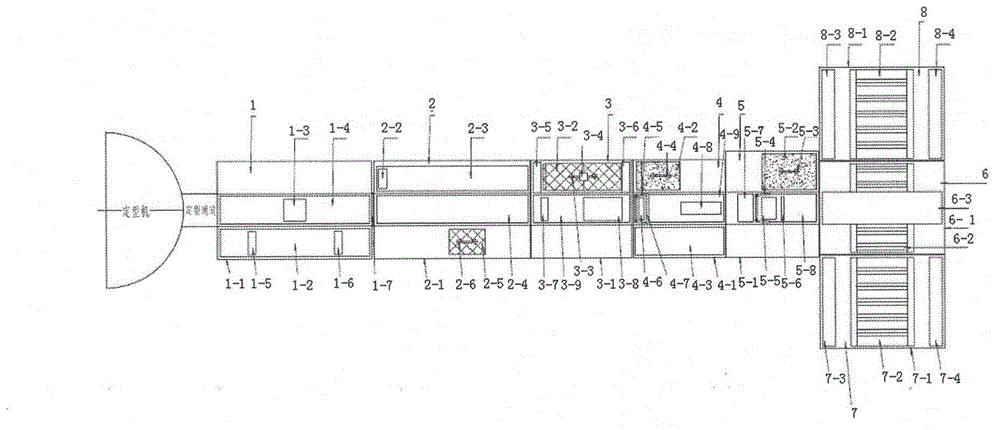 Modular panty-hose whole process automatic packing production line and working method thereof