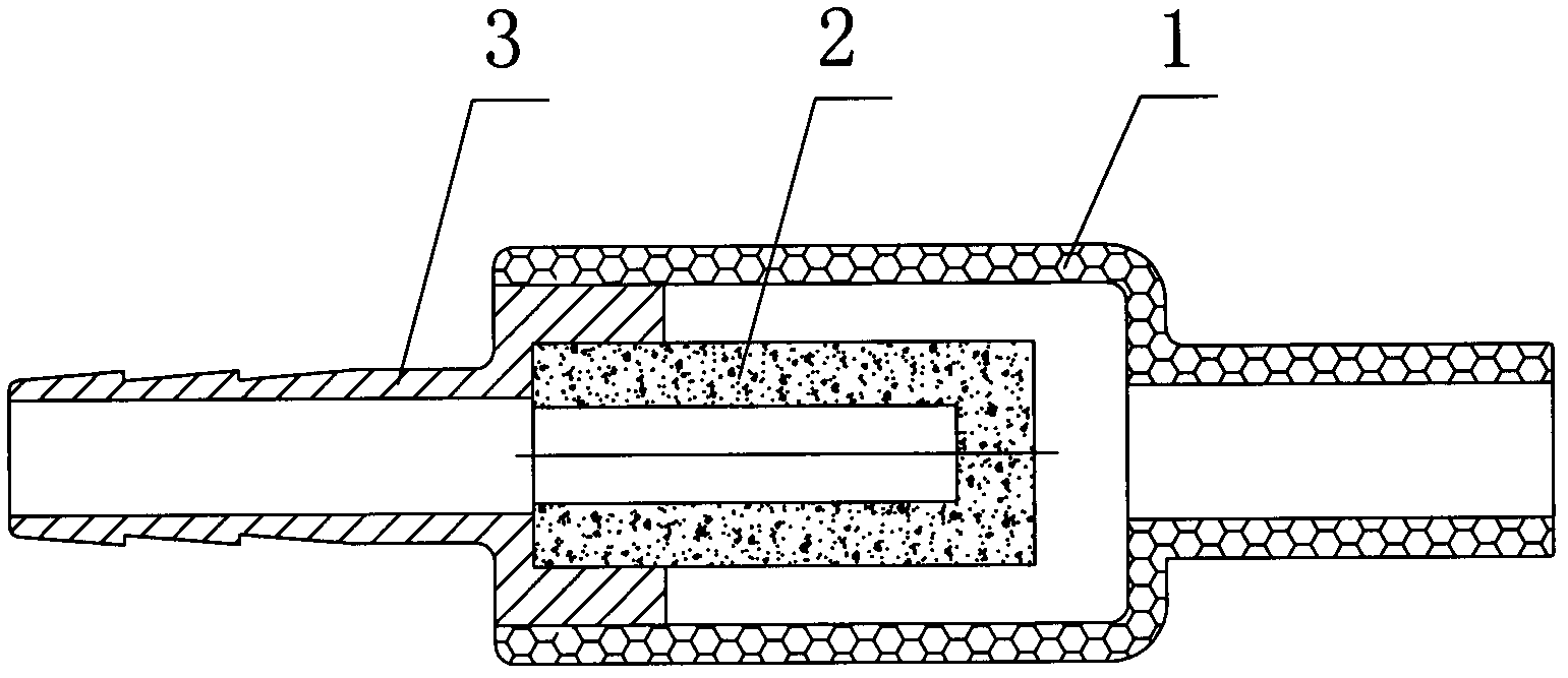 Disposal medical negative pressure gas joint backflow prevention device