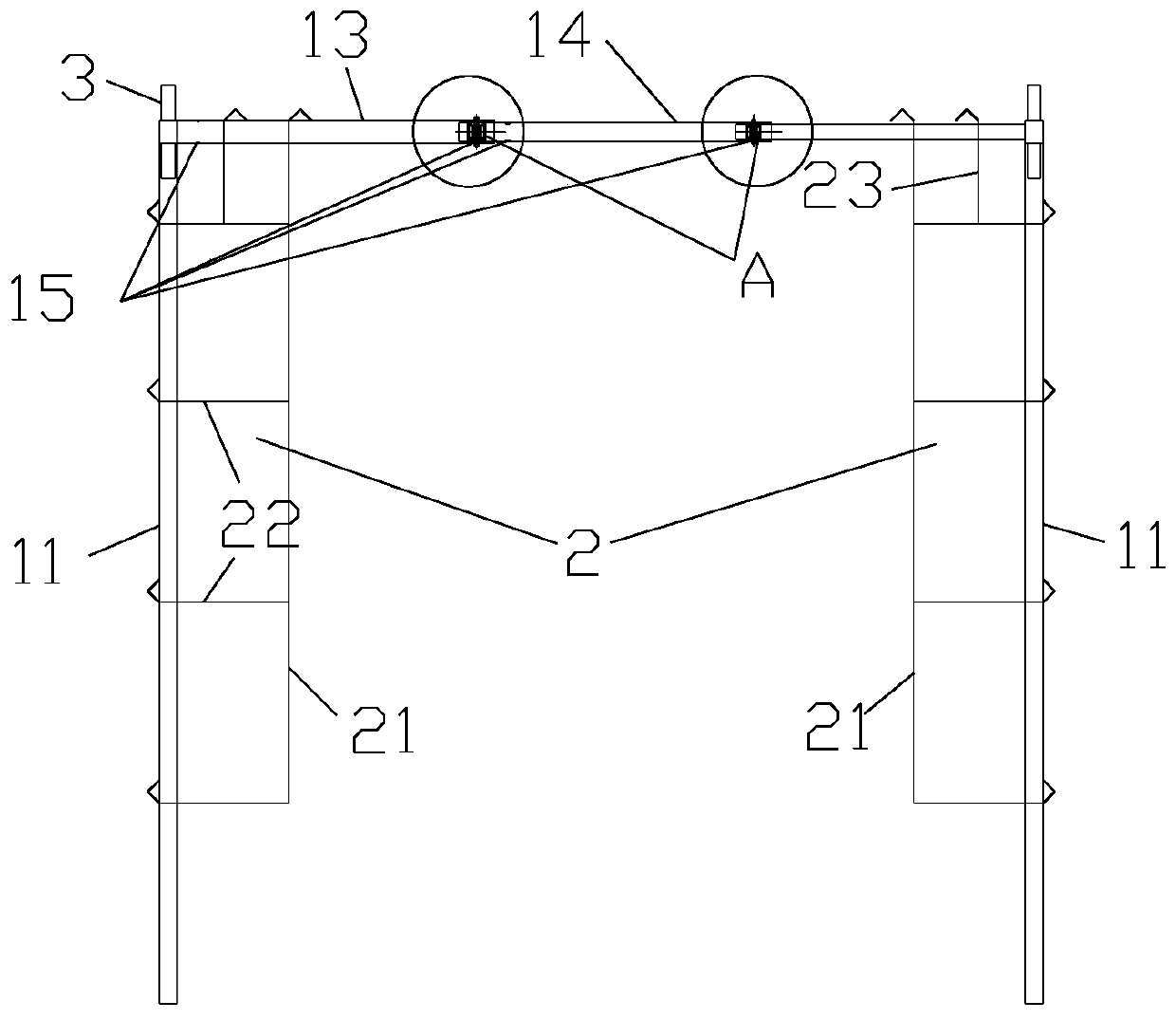 Telescopic scaffold suitable for narrow space operation