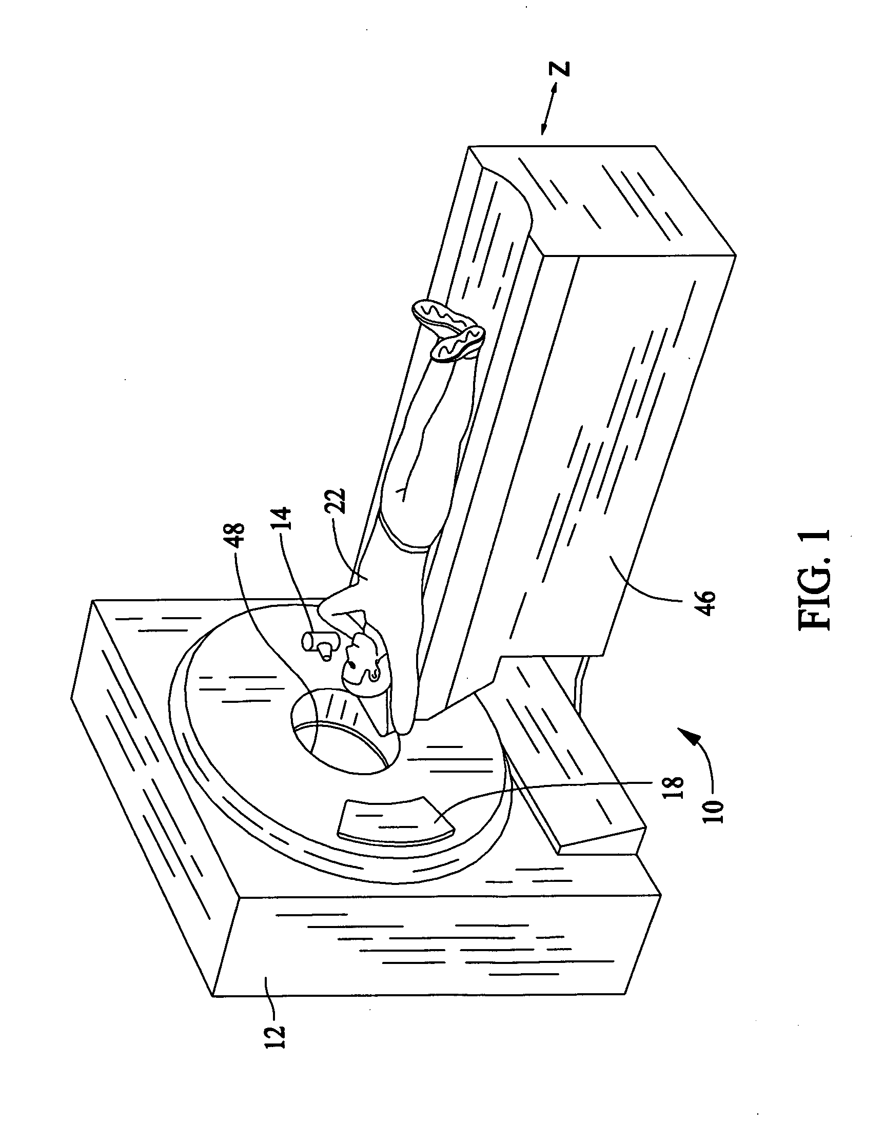 Method and system for automatically determining regions in a scanned object