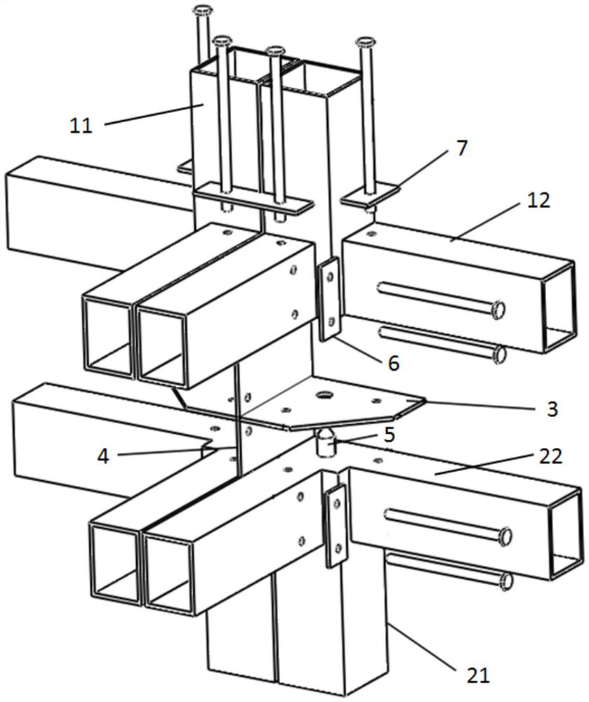 Connecting structure suitable for modular steel structure