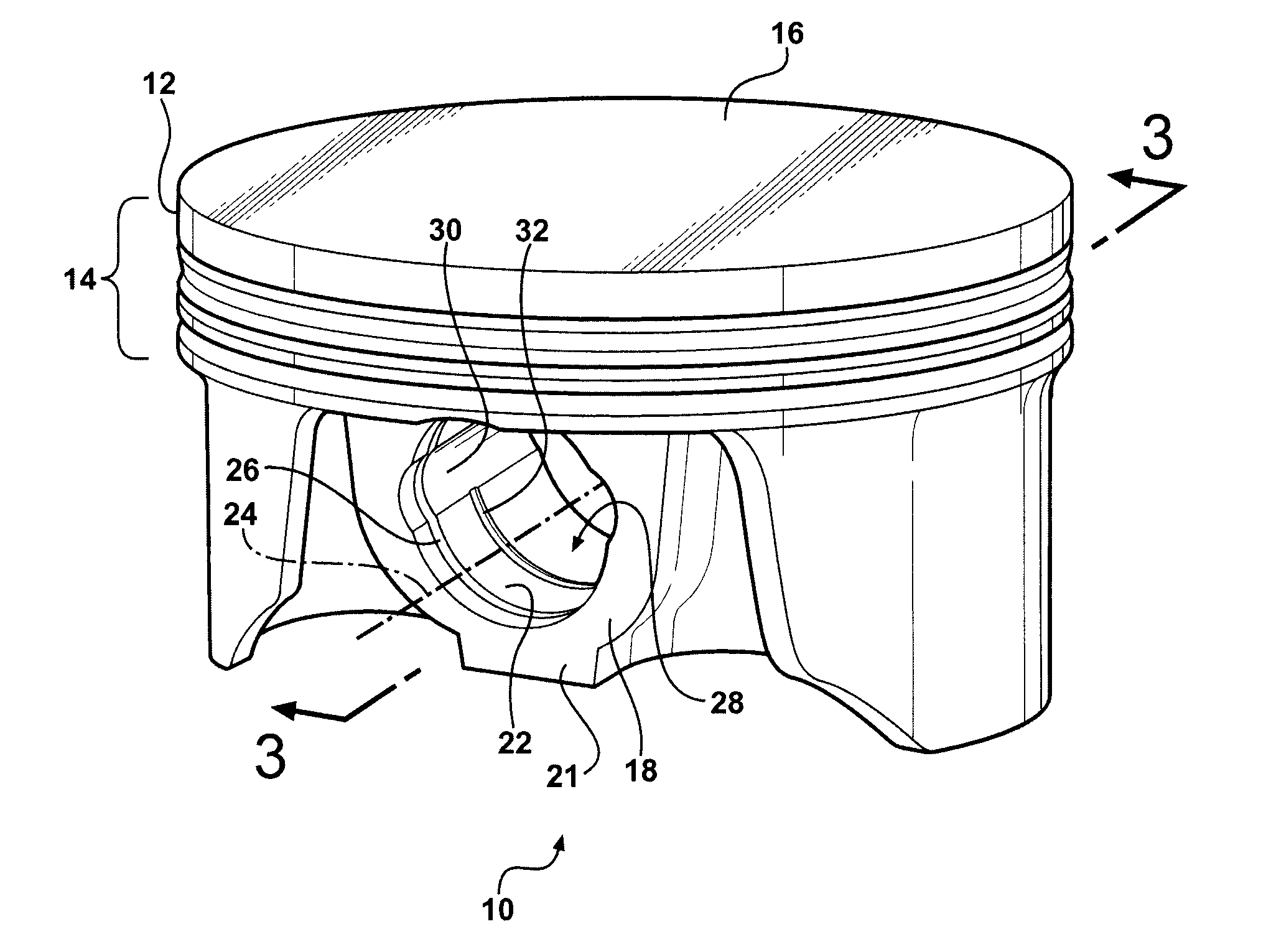 Piston with pin bore lubrication features