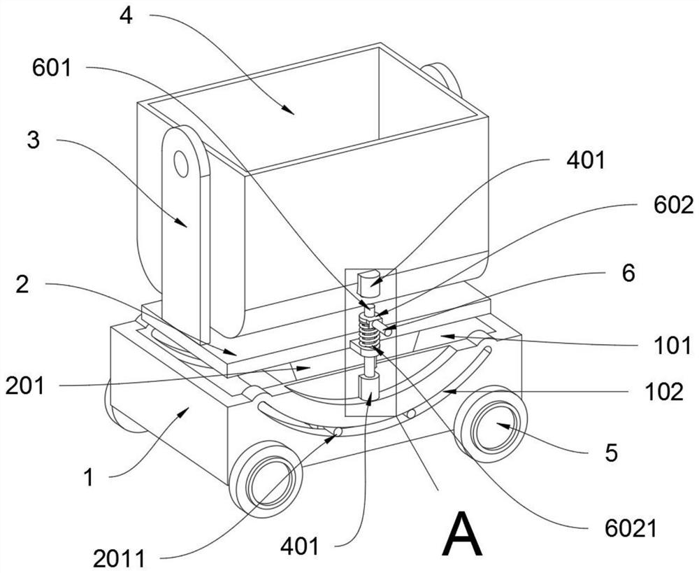 Rock ballast loading and transporting device based on mining