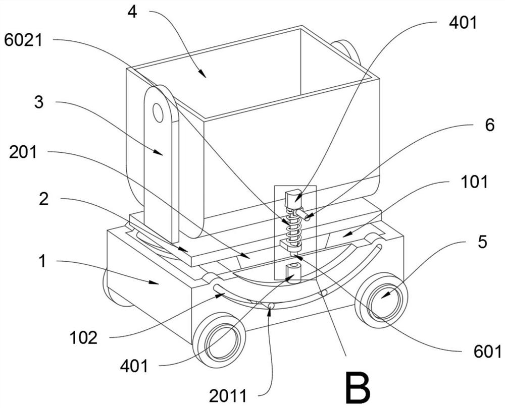 Rock ballast loading and transporting device based on mining