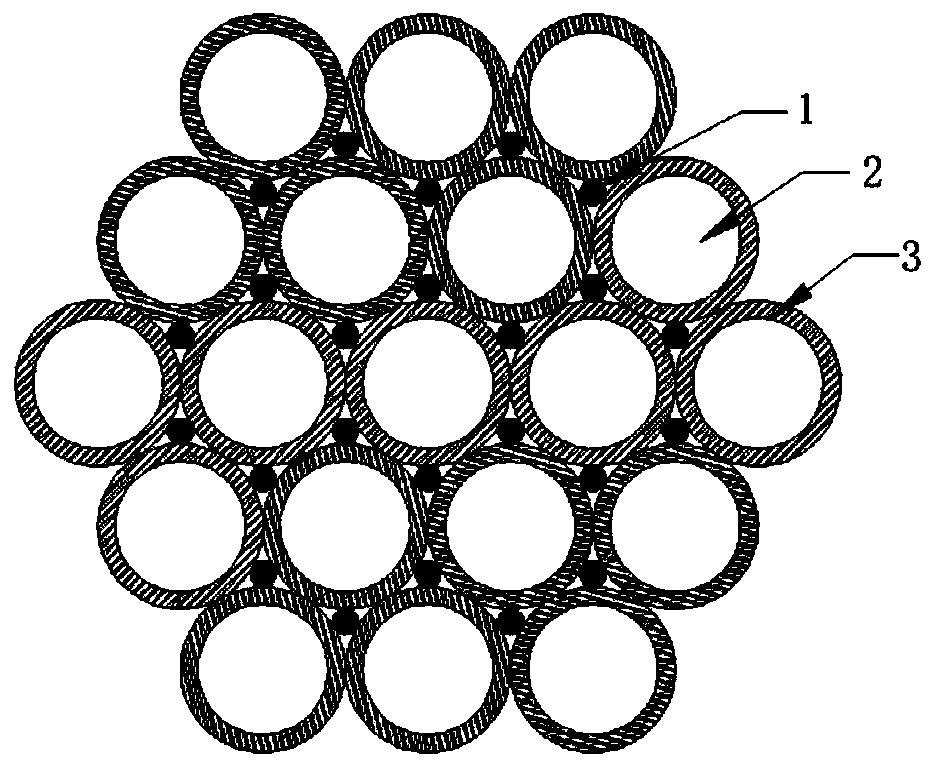 Light absorption material glass for optical fiber image transmission element and preparation method thereof