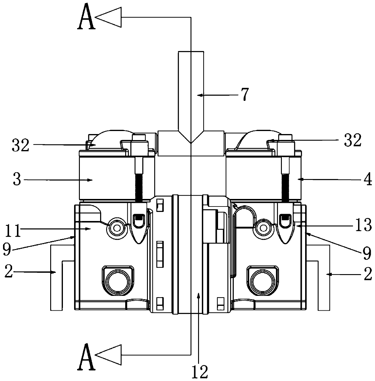 Micro oil-free double-cylinder compressor