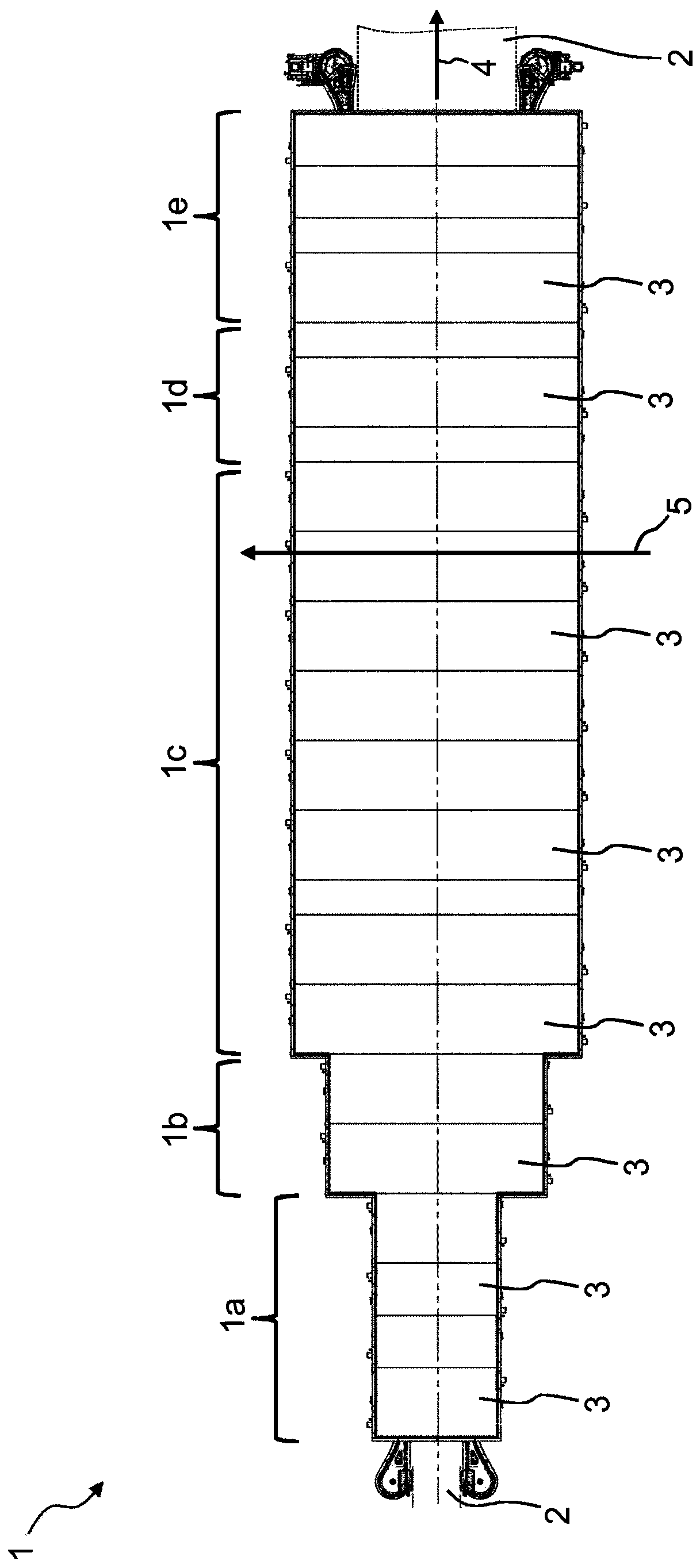 Ventilation module for a film stretching system and film stretching system of this type