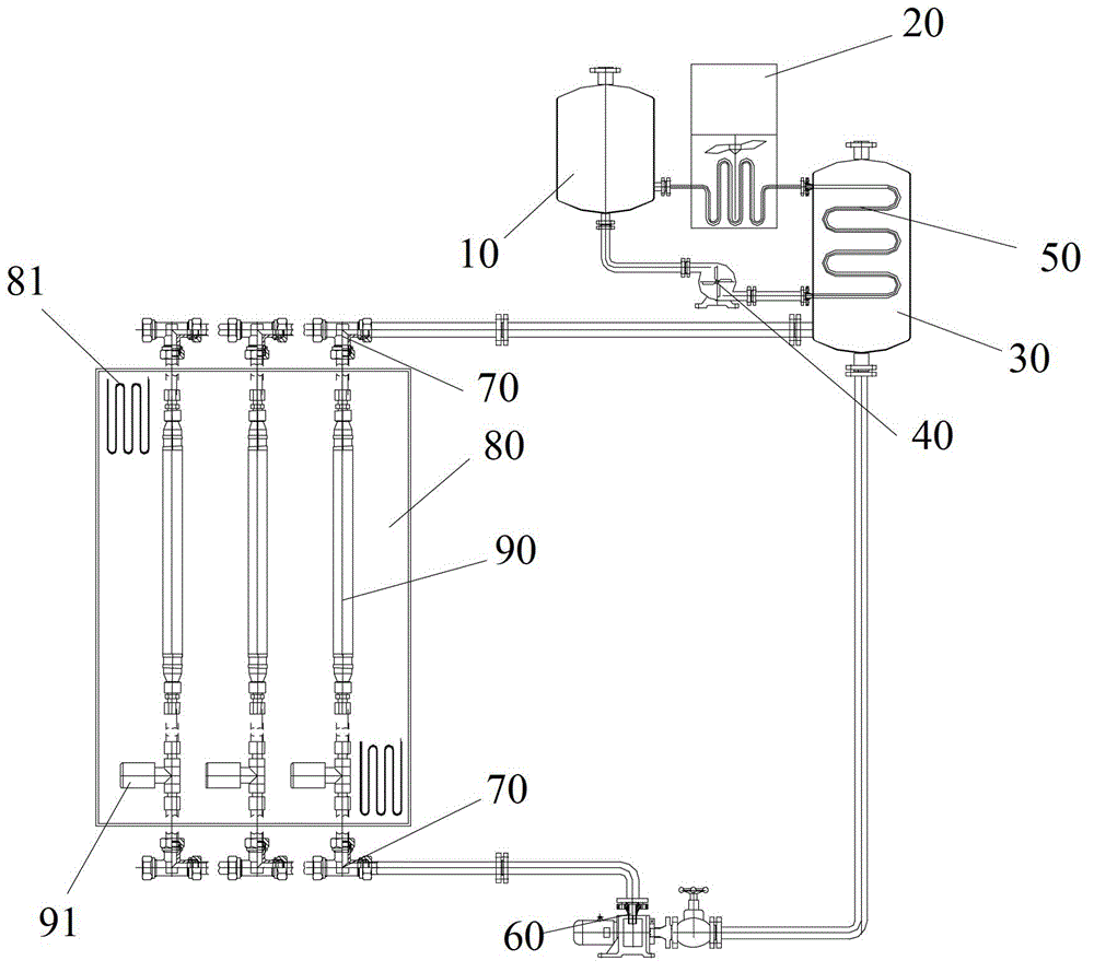 Simulation experiment device for scaling of water heater