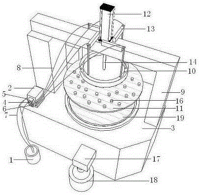 Grinding device for sapphire wafers and grinding method thereof