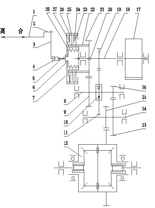 Two-gear speed-changing driving device of electric vehicle