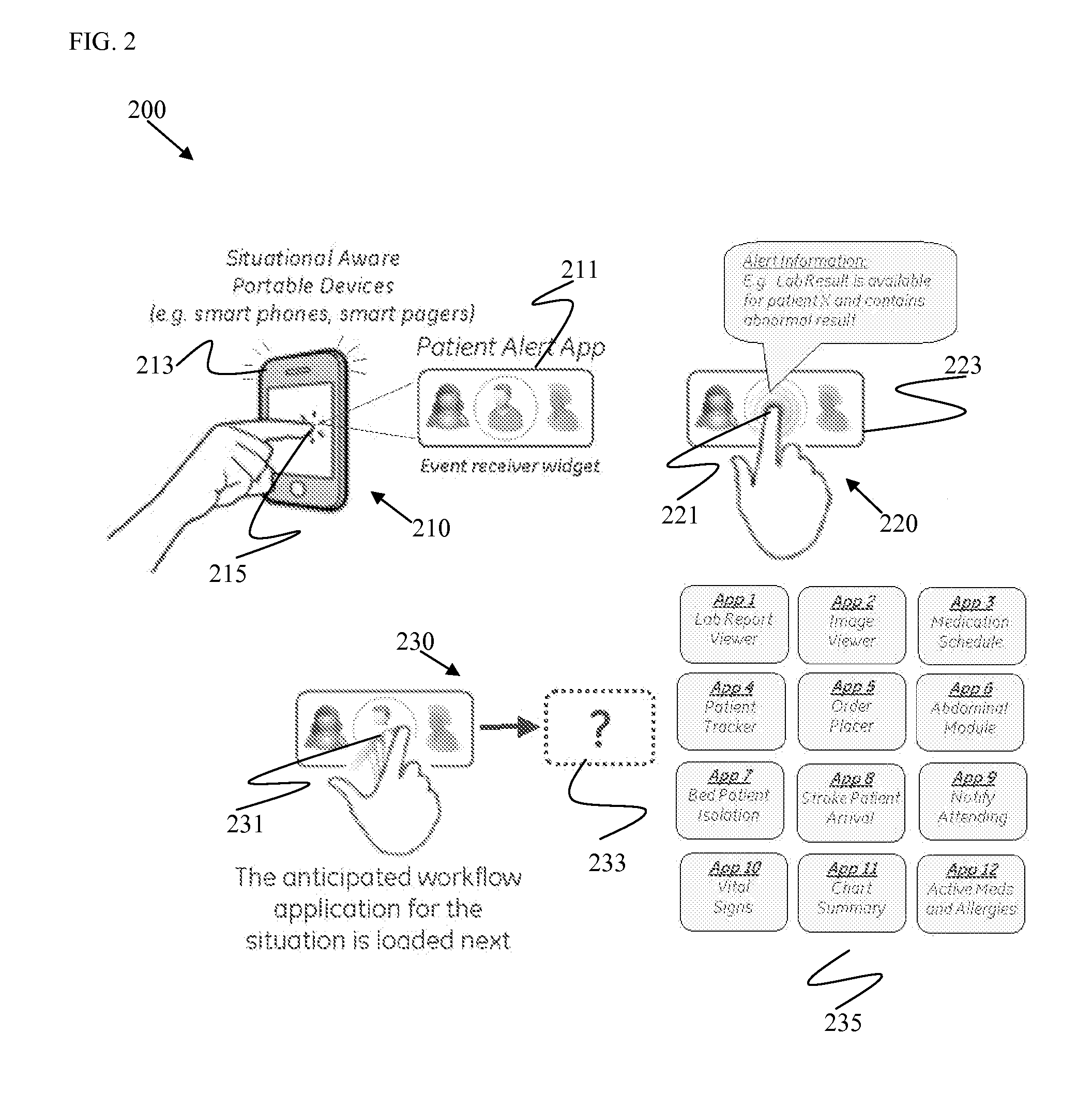 Systems and methods for situational application development and deployment with patient event monitoring