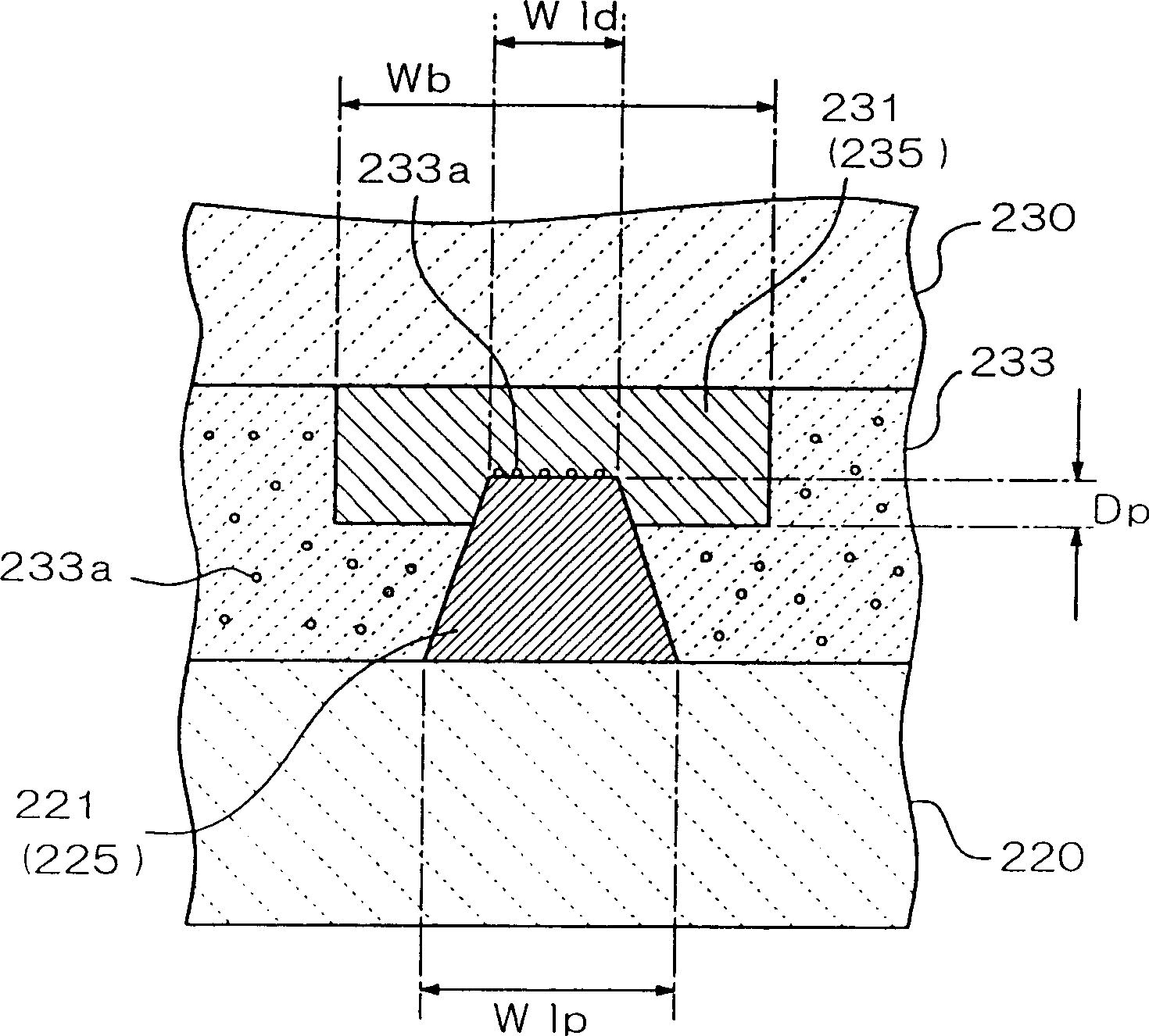 Mounting device and structure for semiconductor component, electro-optical device and producing method thereof