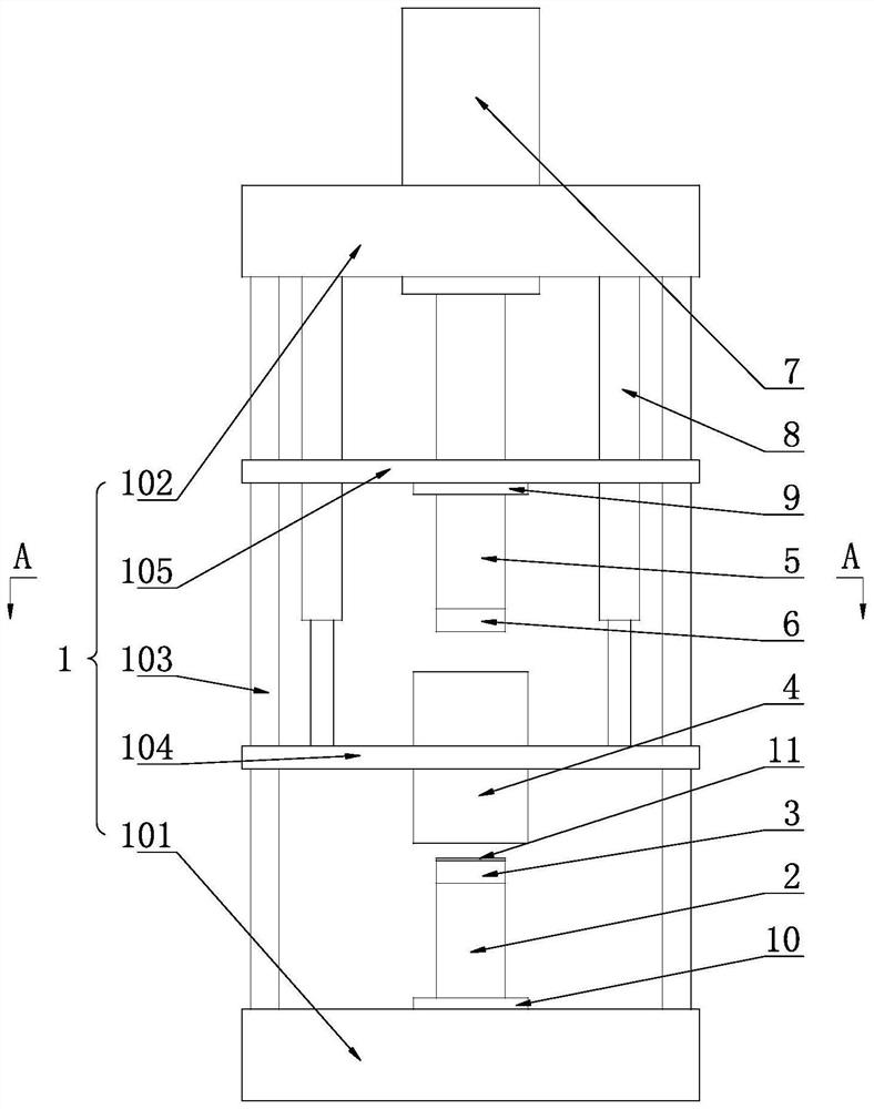 Graphite vacuum double-sided floating pressing forming system