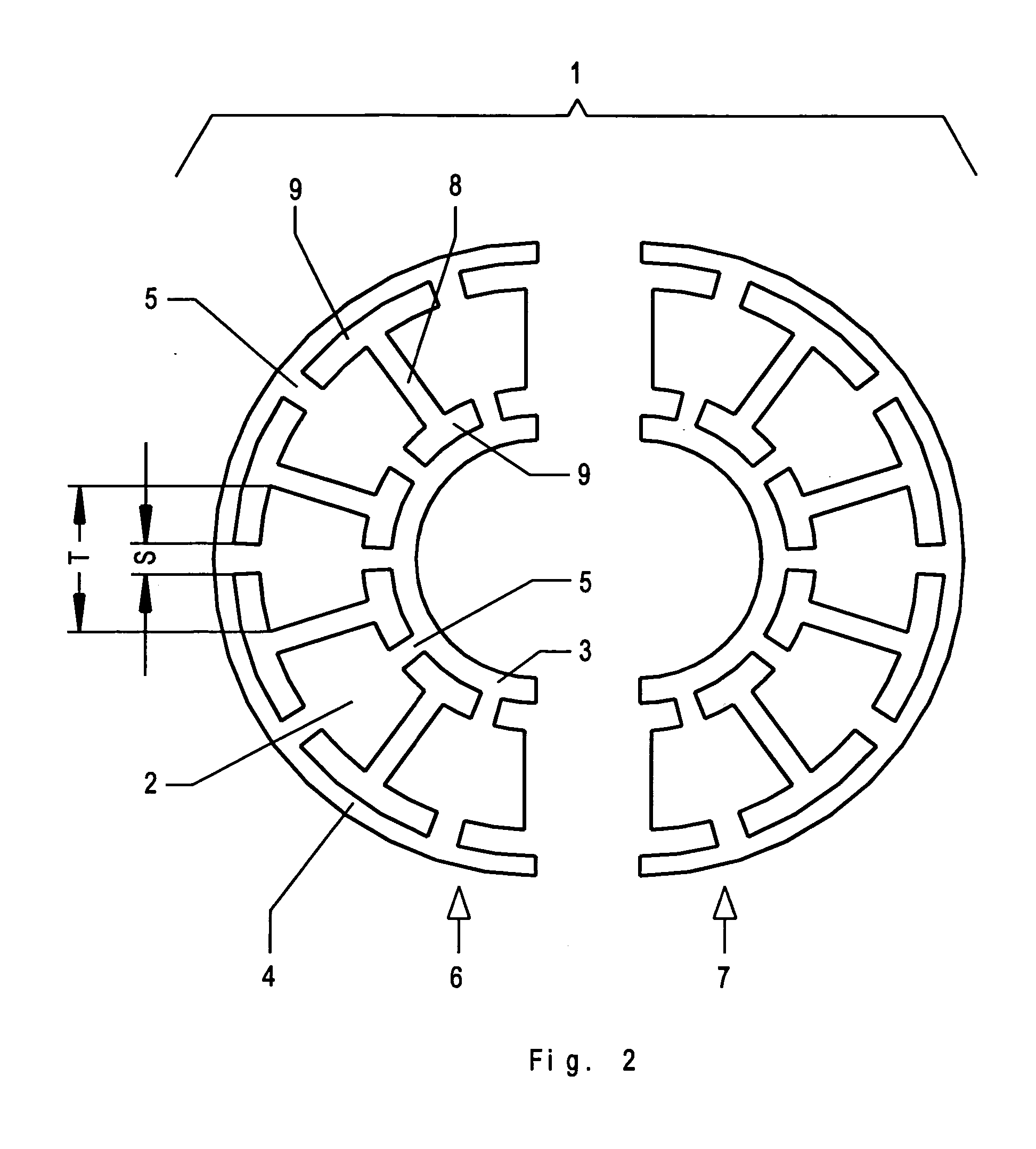 Stator disc for a turbomolecular pump