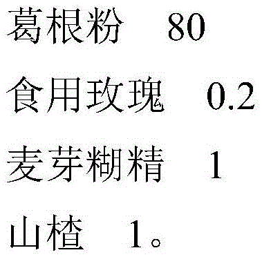 Pueraria lobata root tea and preparation method thereof