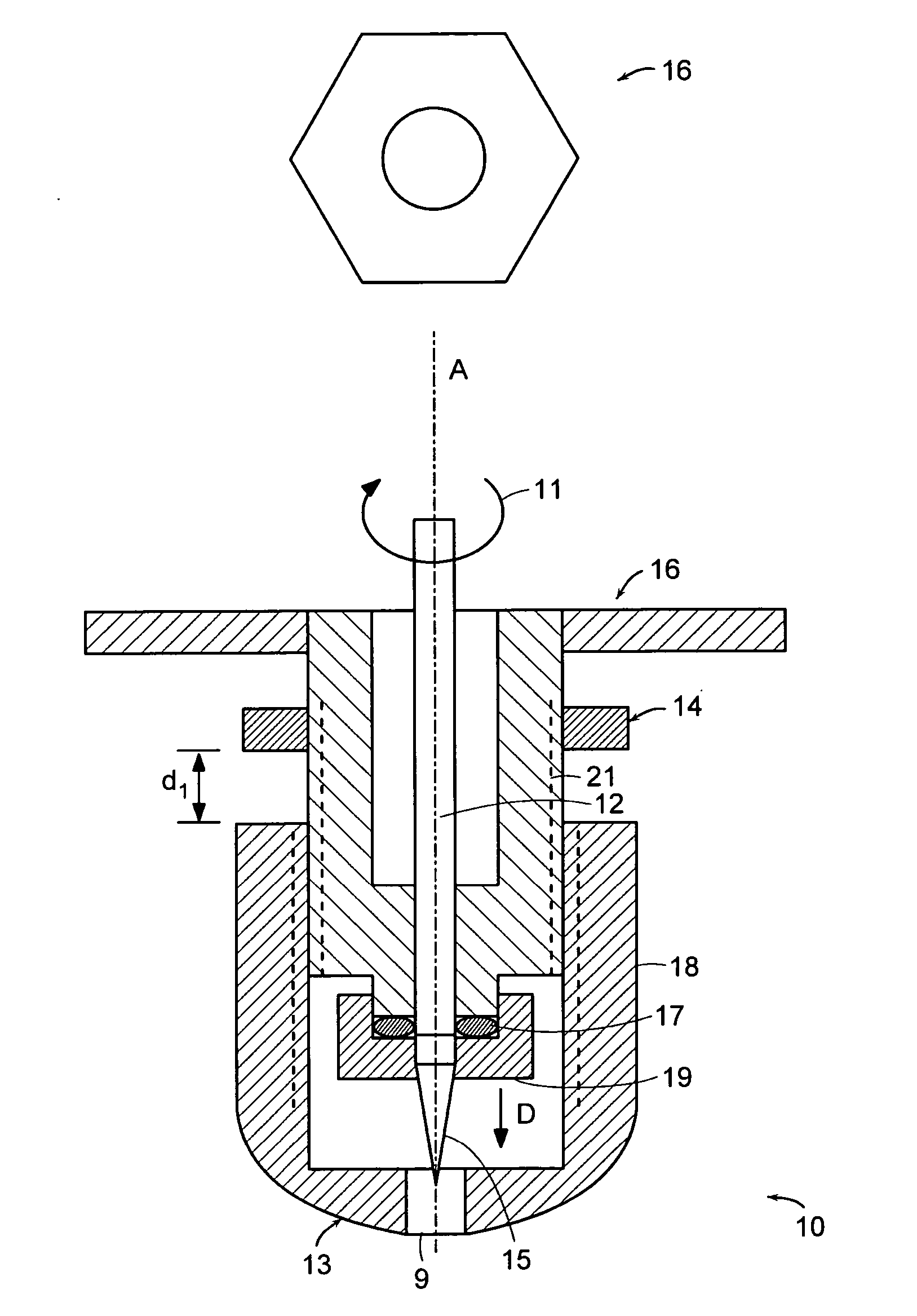 Drilling microneedle device