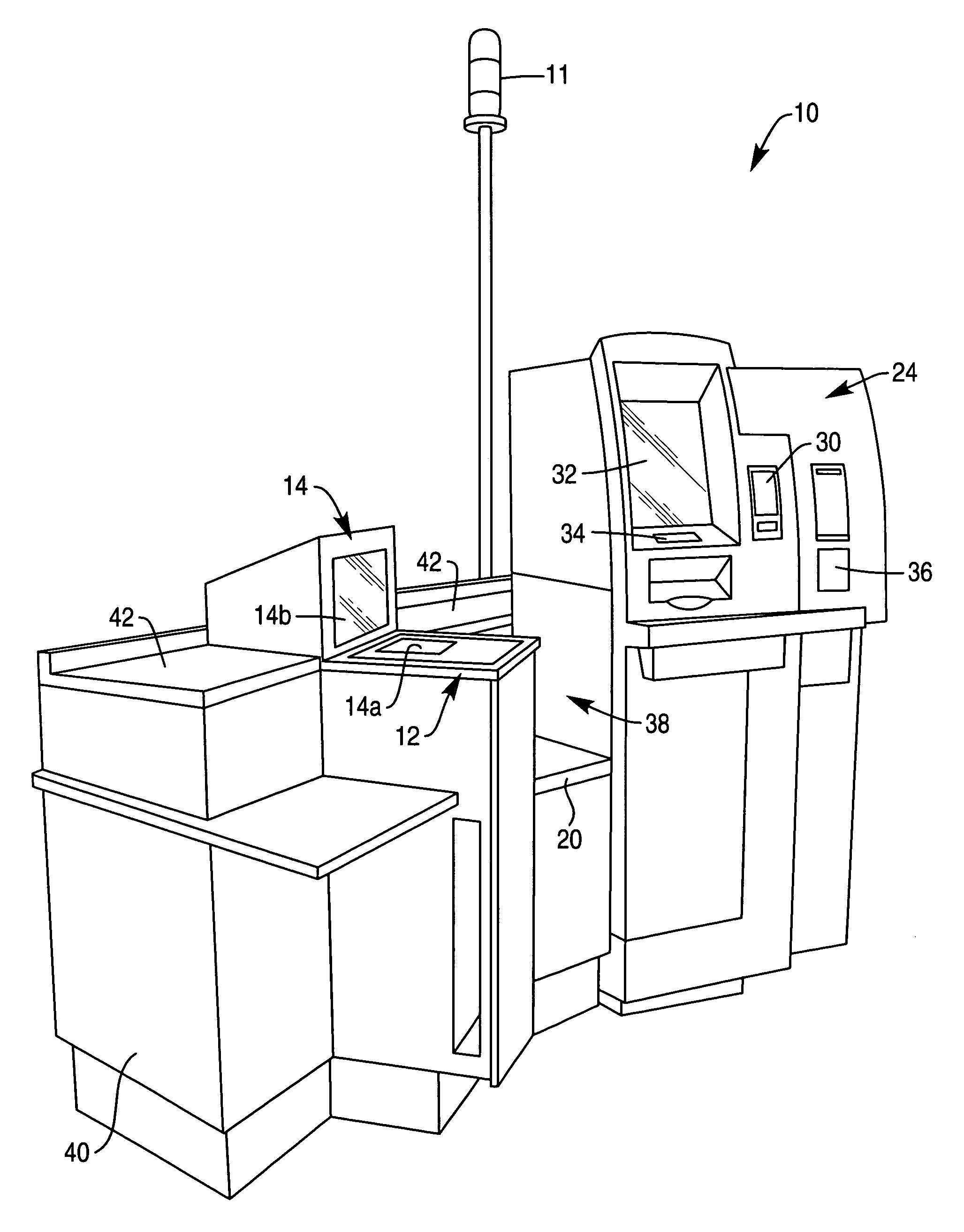 Method and apparatus for determining if a user walks away from a self-service checkout terminal during operation thereof