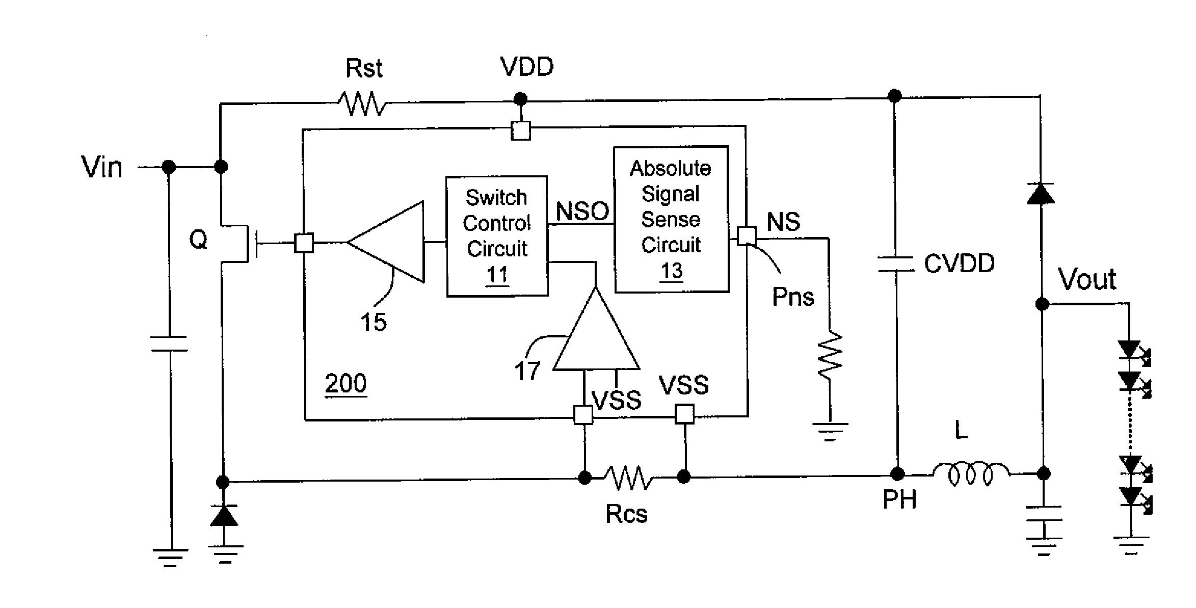 Circuit and method for providing absolute information for floating grounded integrated circuit