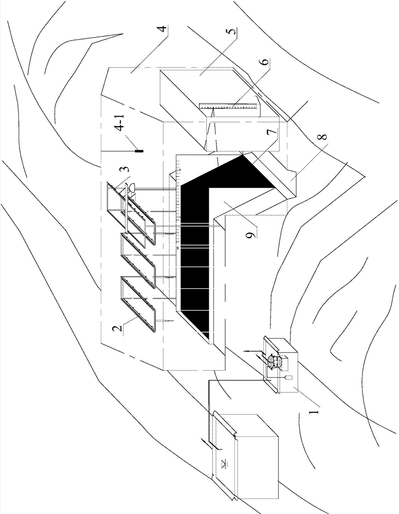 Device and method for building trench slope gravity erosion process field test