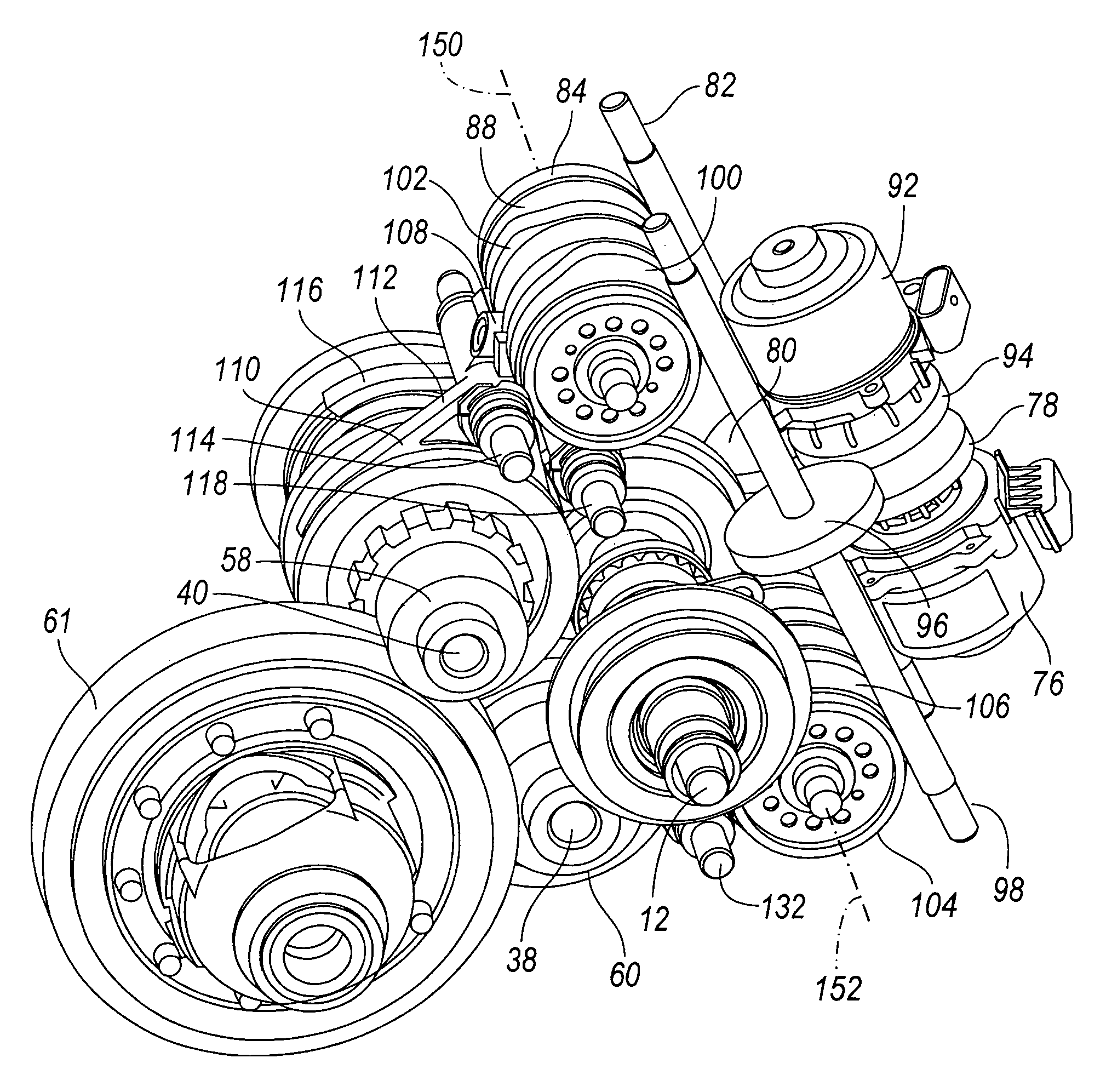 Actuator mechanism for shift motors of a transmission