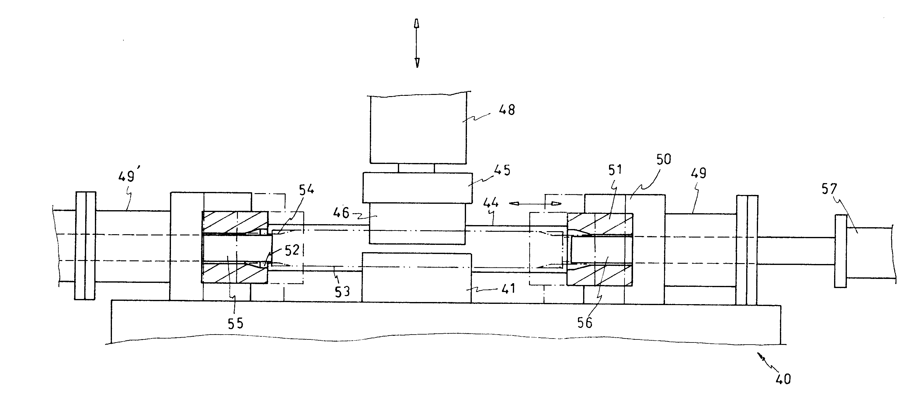 Concentric machining device for a roller