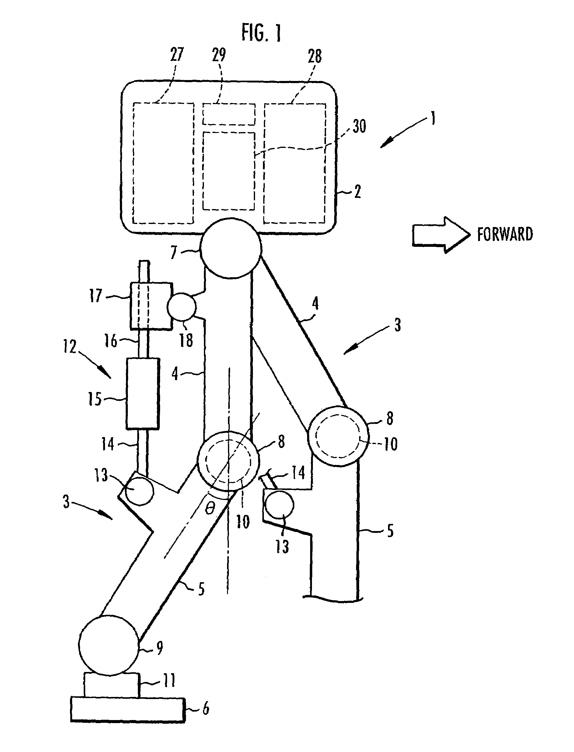 Leg joint assist device for leg type movable robot