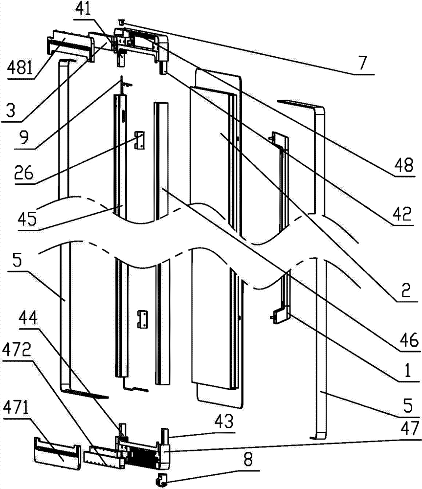 Glass door mounting structure and electric appliance