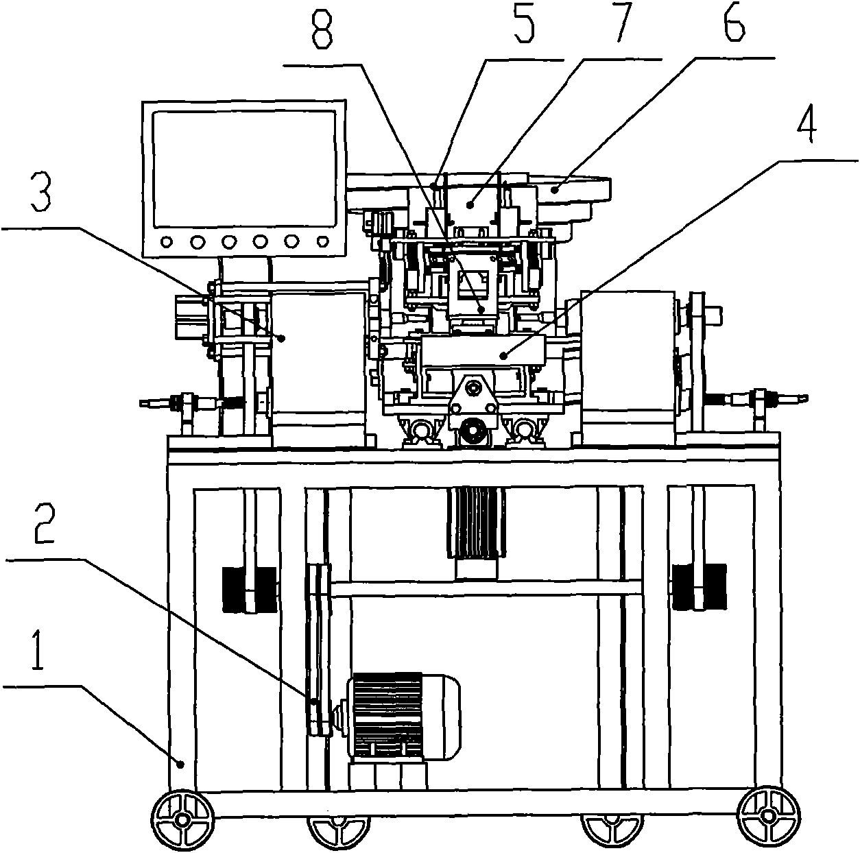 Numerical control machine tool for machining wooden handle