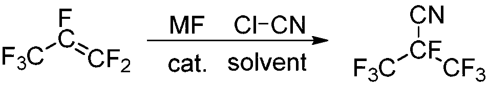 Preparation method of perfluoronitrile type compound