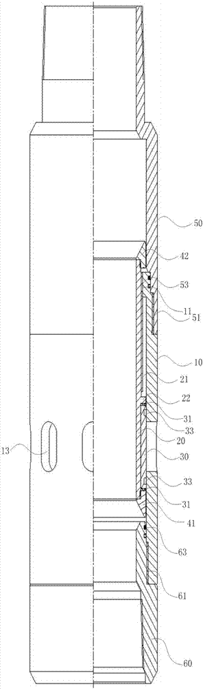 Sand-prevention and water-controlling sliding sleeve and opening-and-closing device thereof