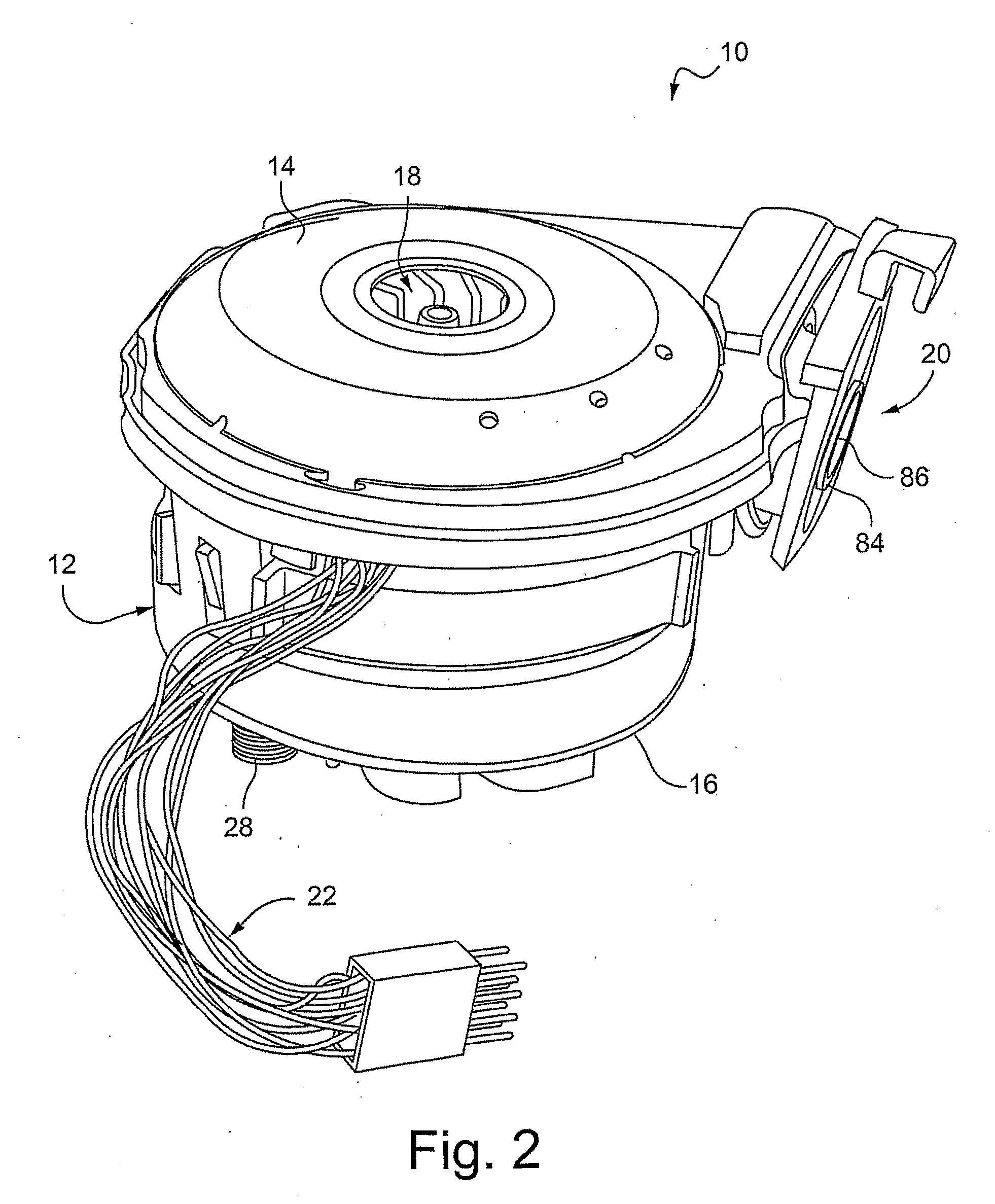 Blower Motor with Flexible Support Sleeve