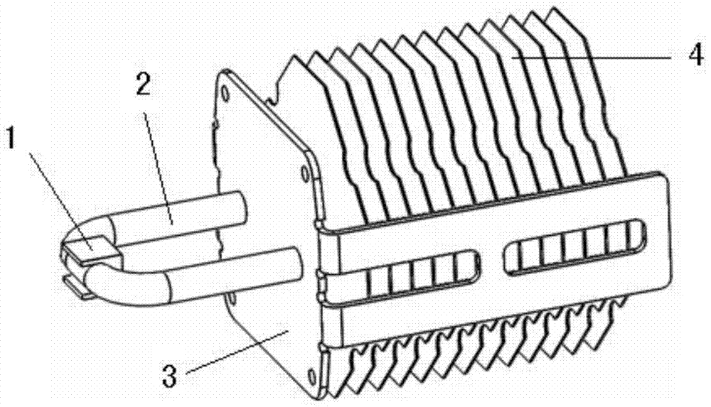 A heat pipe radiator for high-power LED lamps