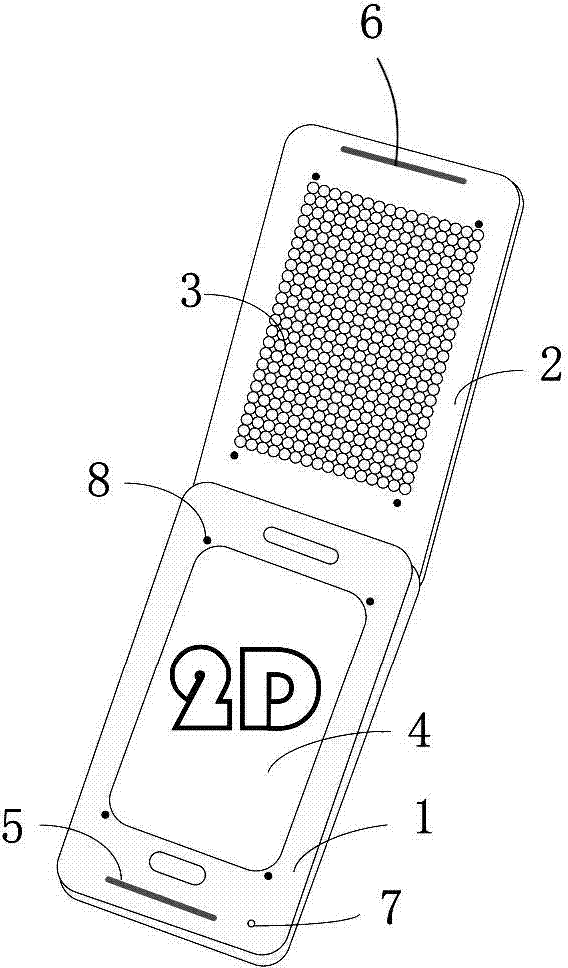Portable device and method switching between two-dimension display and three-dimension display