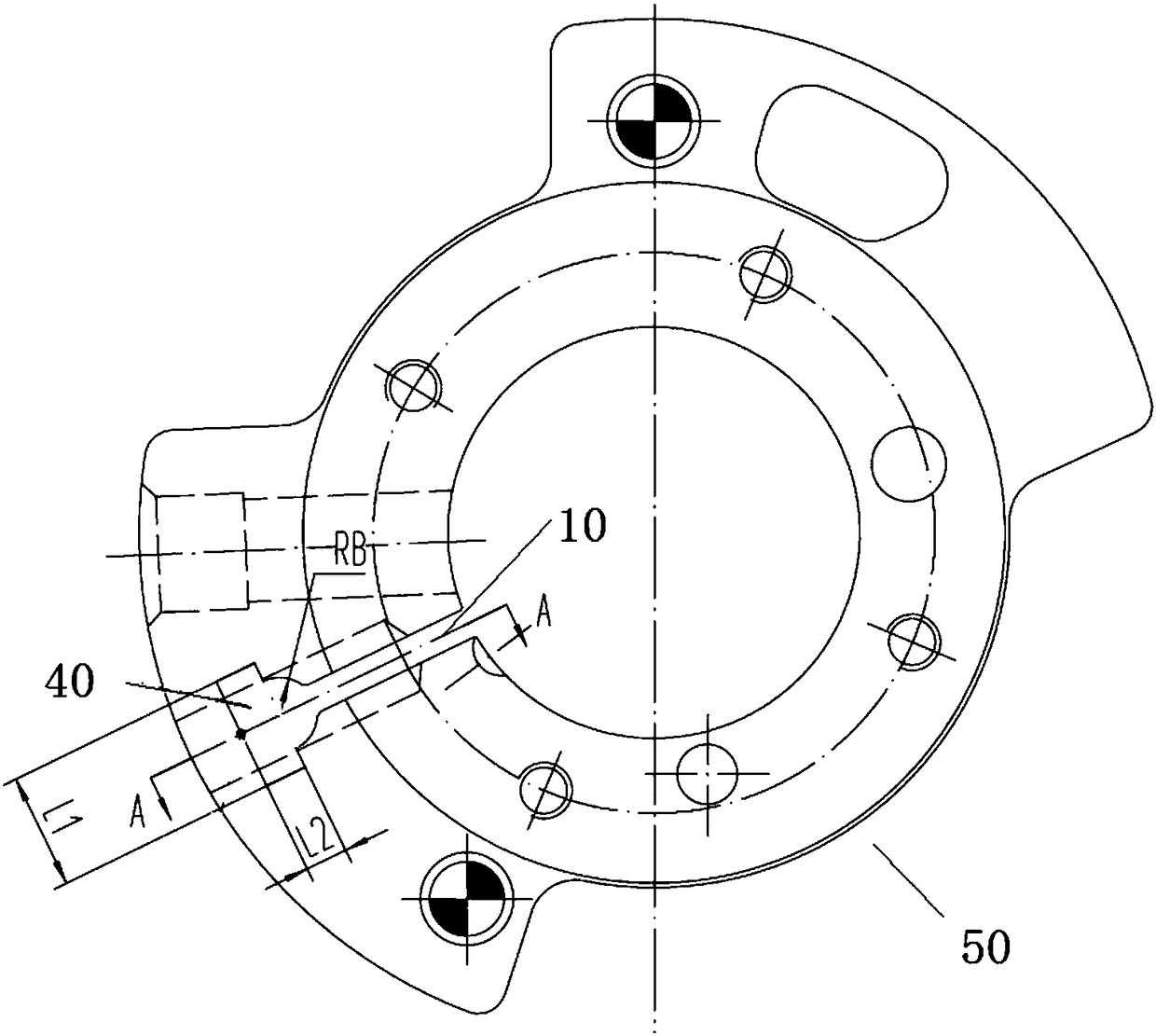 Spring fixing structure of rolling rotor compressor and rolling rotor compressor