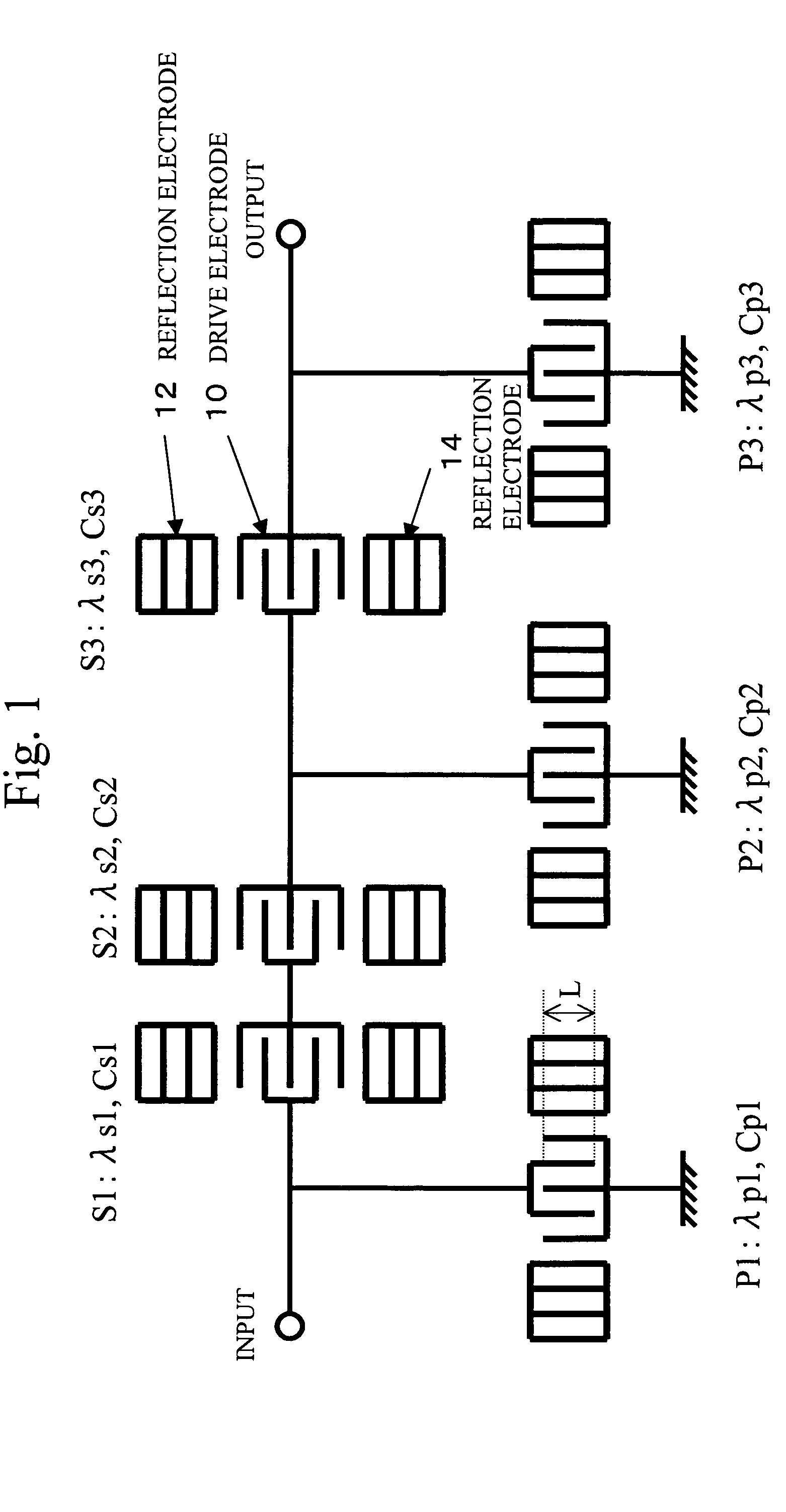 Surface acoustic wave ladder filter device having resonators with different electrode pitches and electrostatic capacitances