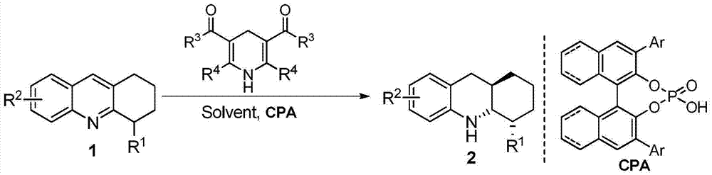 Method for synthesizing tetrahydroquinoline containing three continuous chiral centers through asymmetric transfer hydrogenation