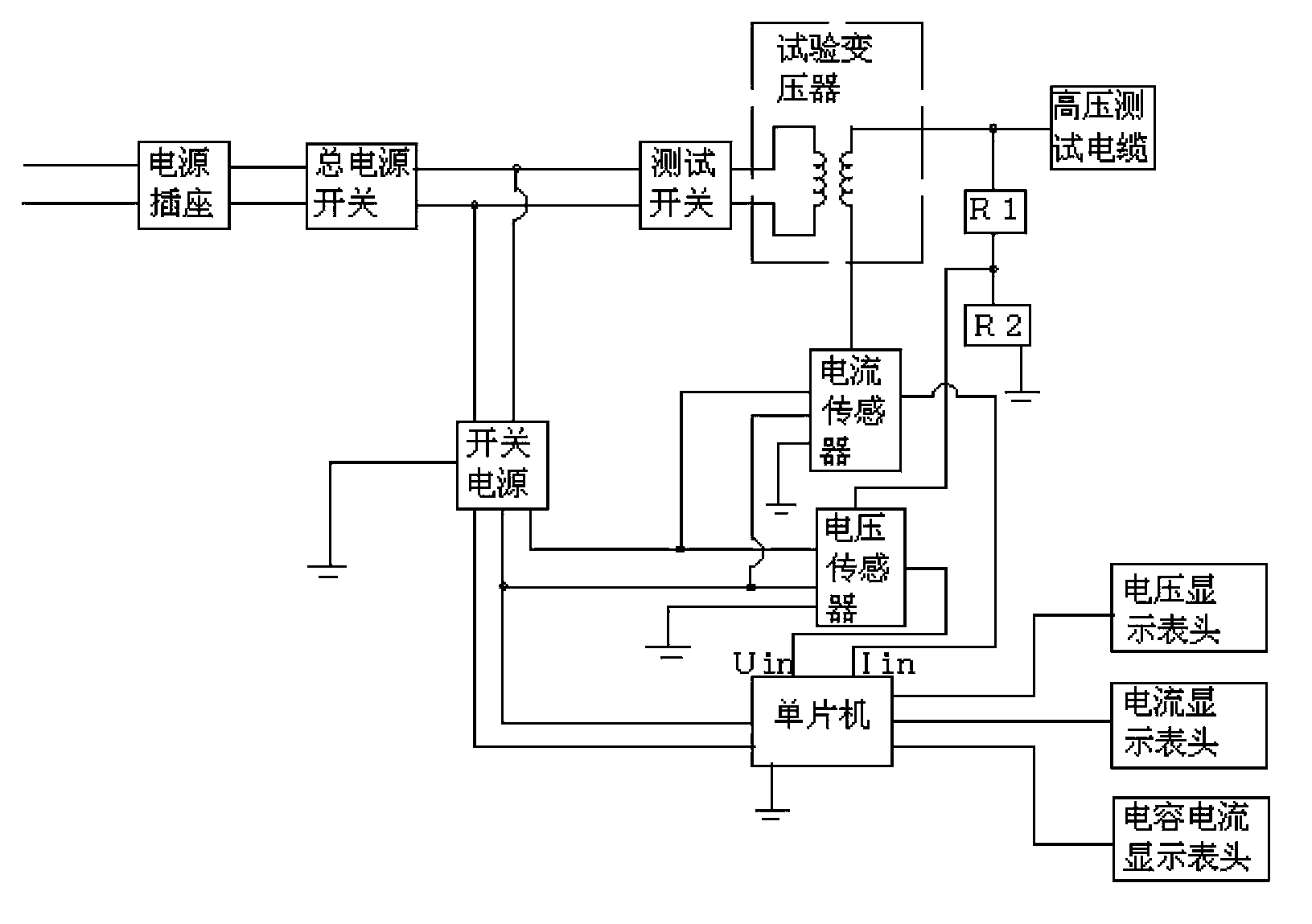True-root-mean-square capacitive current tester