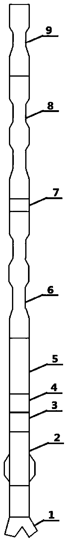 Two-opening one-time-drilling drilling tool combination suitable for oil well horizontal well construction and construction method thereof