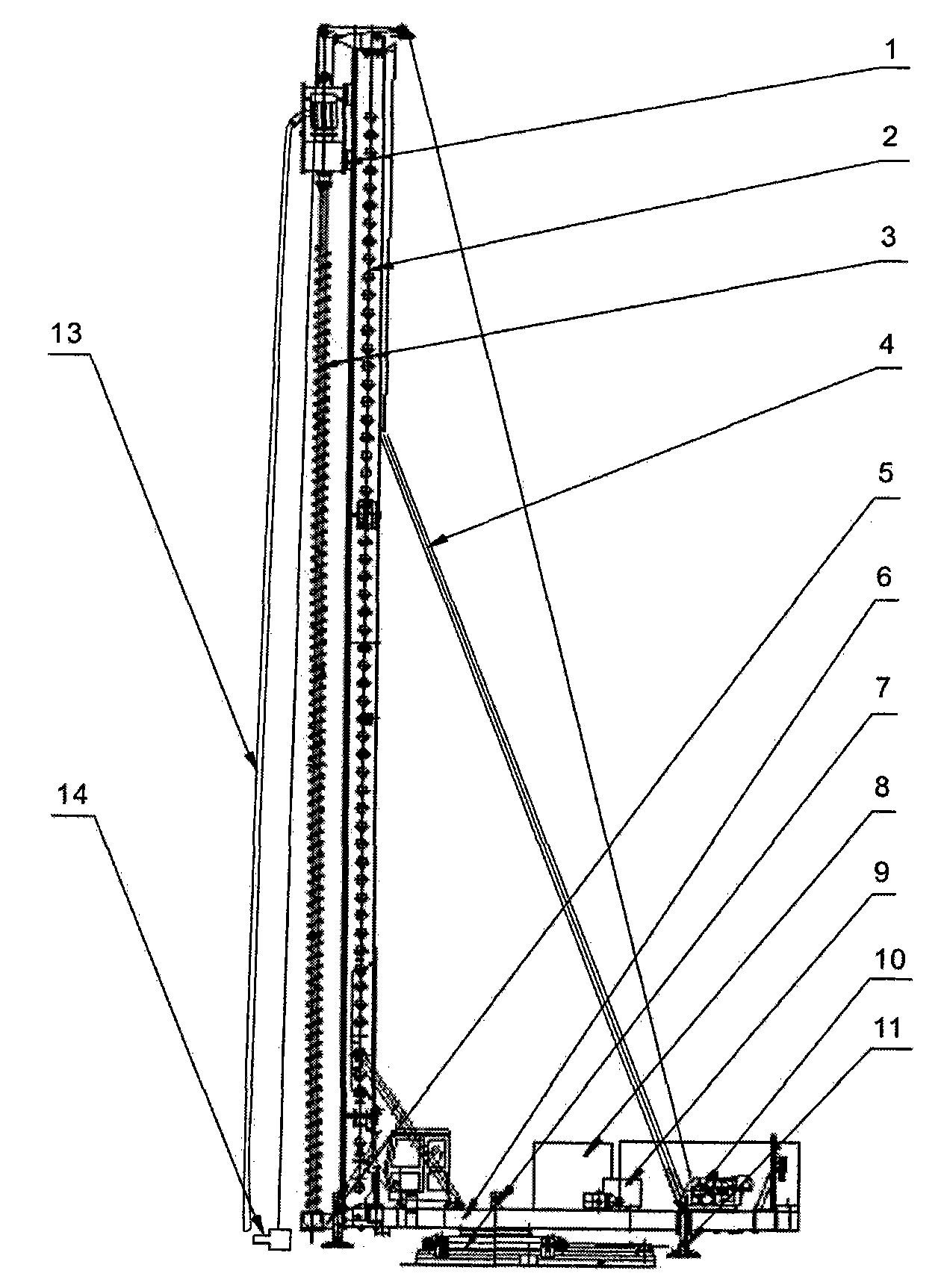 Construction method for anti-floating anchor rod and special long auger