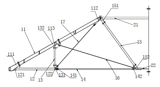 Space truss platform for round building construction and construction method using same