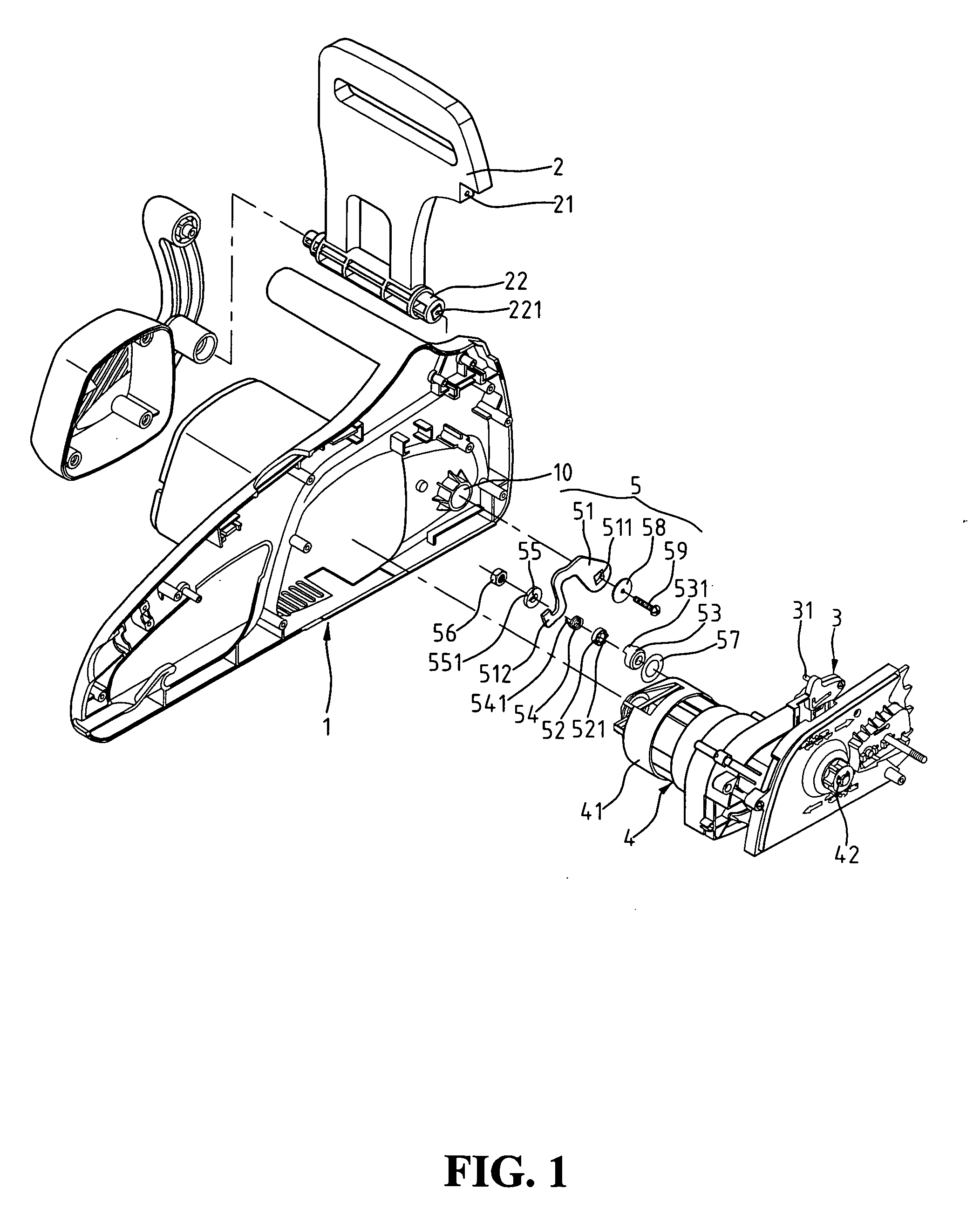 Emergency shut-down device for power tool