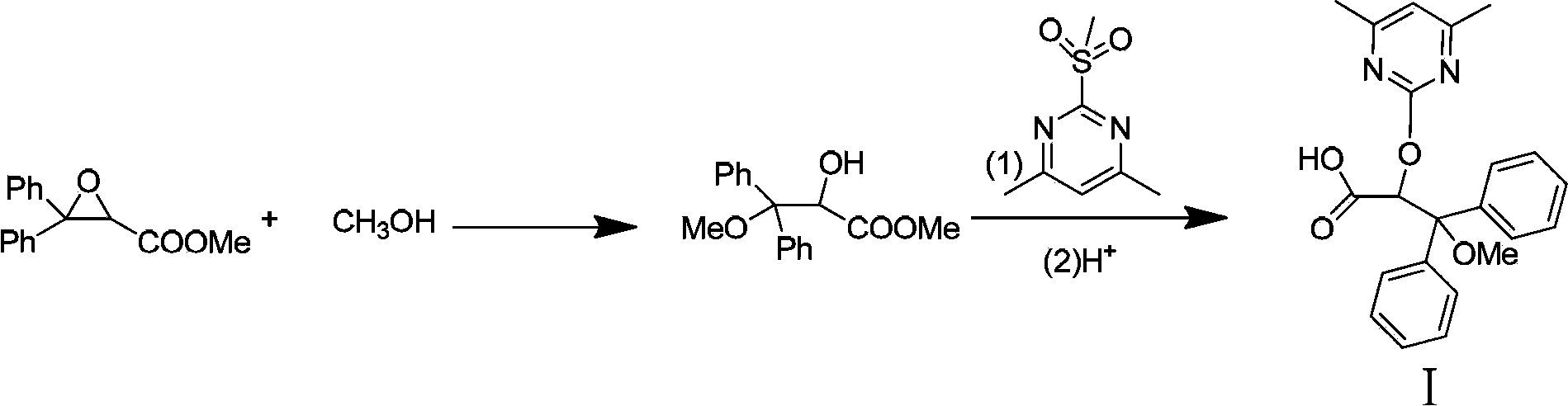 Intermediate compound used for preparing Ambrisentan, preparation method thereof, and preparation of Ambrisentan