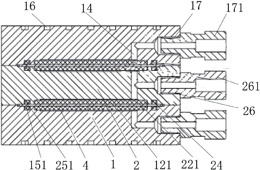 Combined type plastic film leak hunting device