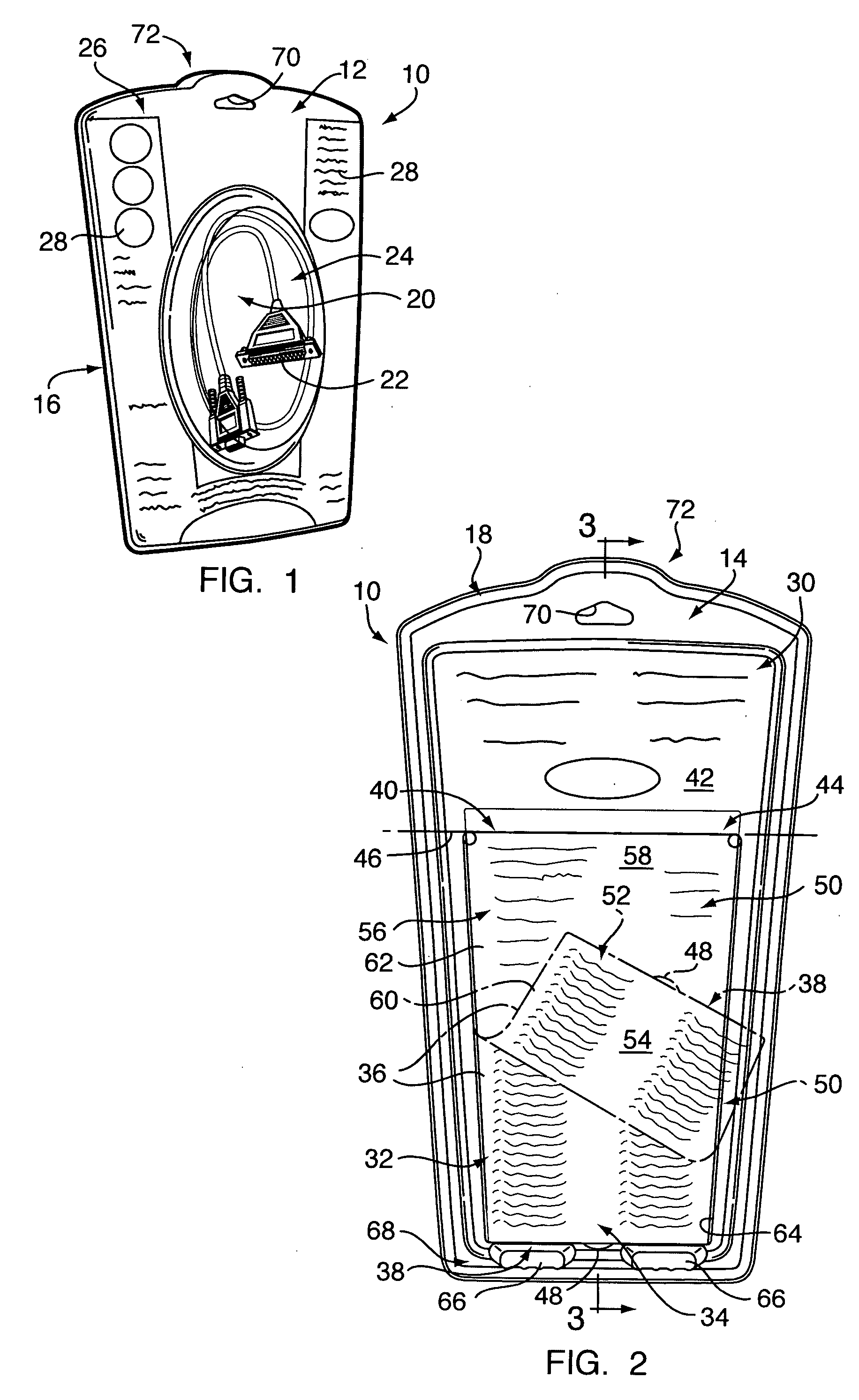 Packaging with increased viewing area