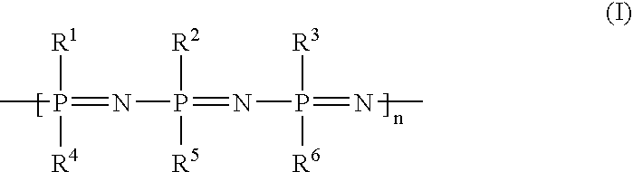 Implants with a phosphazene-containing coating