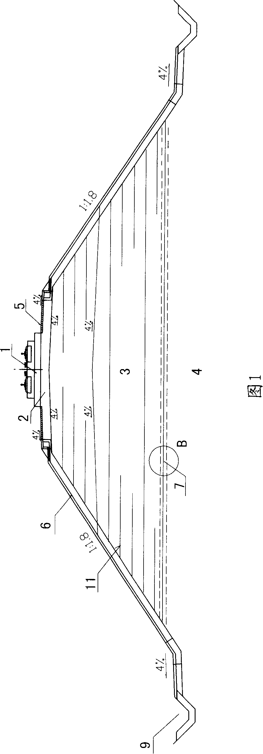 Redbeds mudstone filled high-speed railway subgrade and construction method thereof