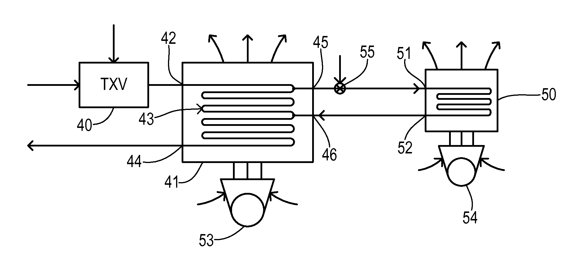 Air conditioner with series/parallel secondary evaporator and single expansion valve