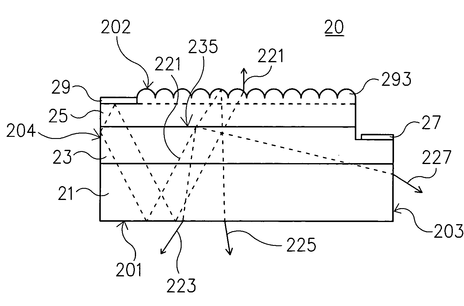 Light-emitting diode with micro-lens layer